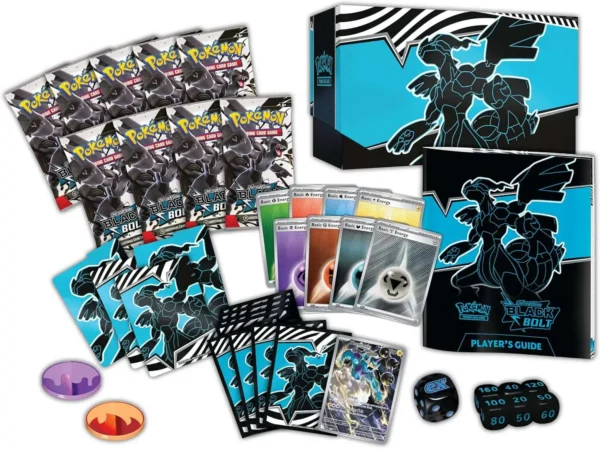 Pokemon Scarlet & Violet Black Bolt Zekrom Elite Trainer Box [9 Booster Packs, 65 Card Sleeves & More]